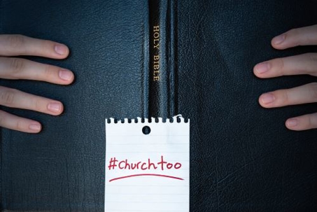 bible with hashtag Churchtoo